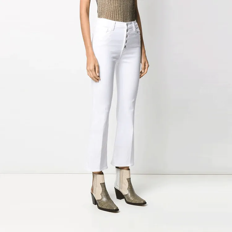 J BRAND SS21 Flared Pants Jeans Women's White-1