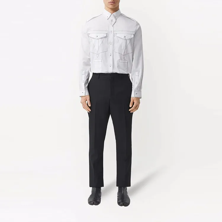 Burberry Shirts Men White-1
