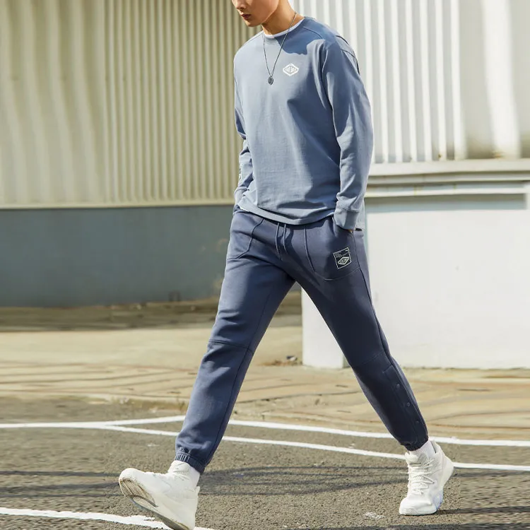 Anta Sports Pants Men's Navy Blue Gray-6