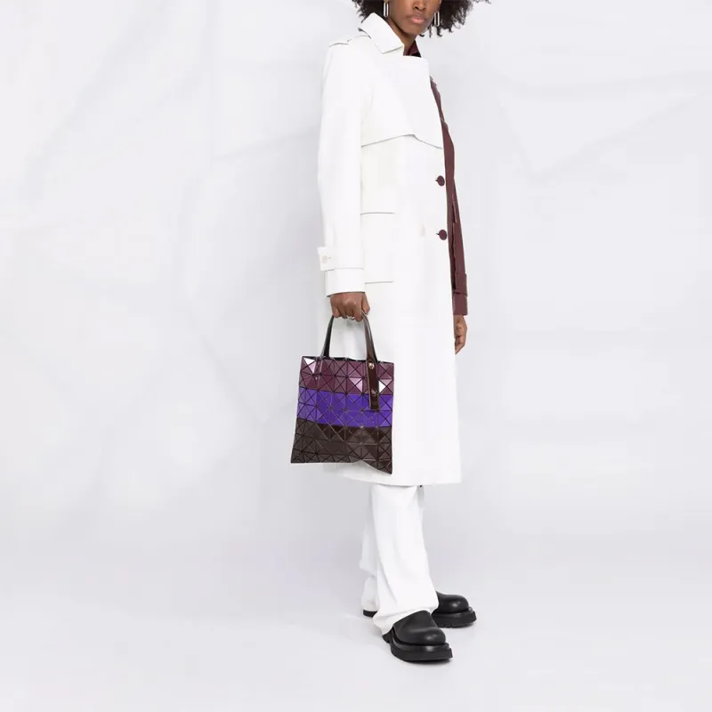 ISSEY MIYAKE Prism PVC Tote Bag Shopping Bag Handbag Shoulder Bag Regular Women's Dark Reddish Purple-4