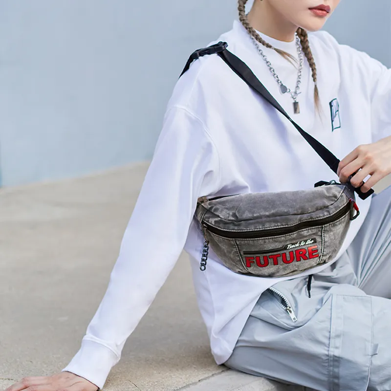 LiNing Back To The Future Co branded Collection Fabric Crossbody Bag Shoulder Bag Fanny Pack Regular Unisex Gray-3