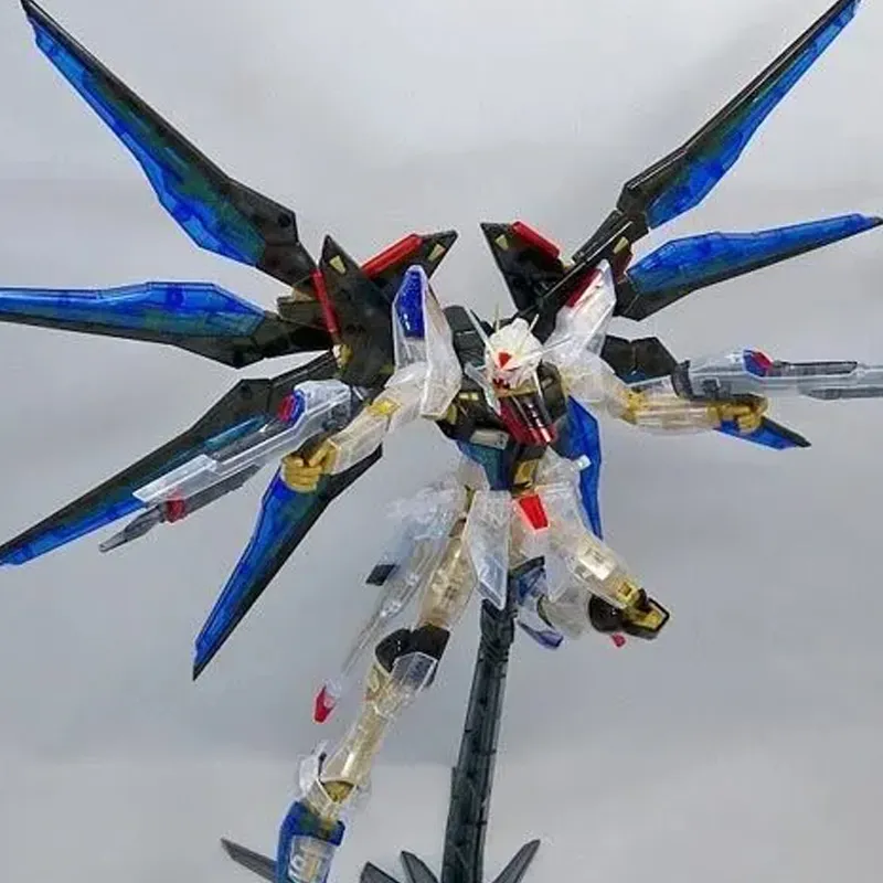 BANDAI MG 1 100 EXPO Limited Mobile Suit Gundam SEED Destiny Strike Freedom Gundam Transparent Model Kits 18cm-2