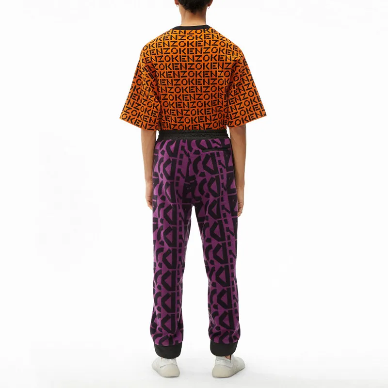 KENZO SPORT Knitted Sweatpants Men Purple-3