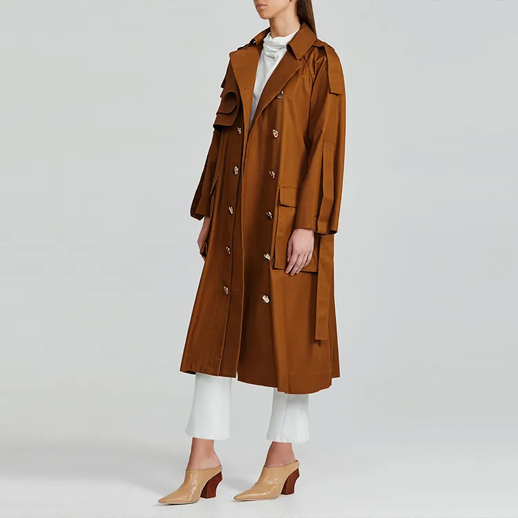 ACLER Trench Coats Women's Chocolate-1