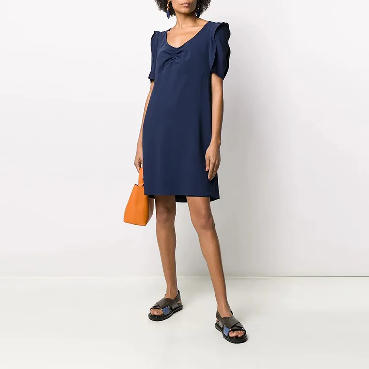KENZO Short Sleeved Dresses Women's Blue-2