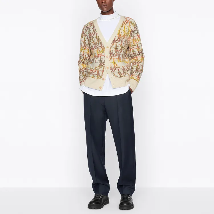 DIOR Dior Quarterly New Products Sweater Men's Yellow-2