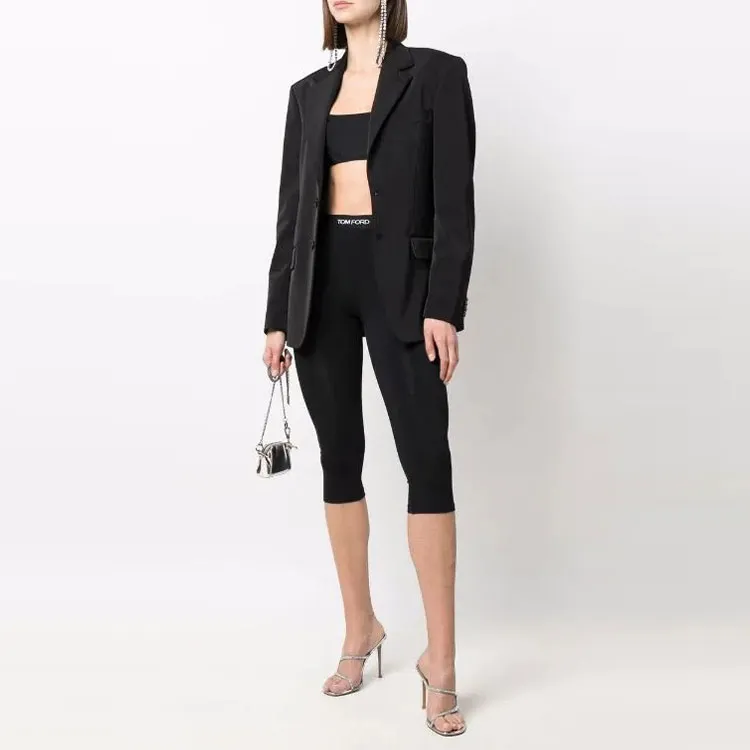 TOM FORD Logo Waistband Stretched Cropped Leggings-1