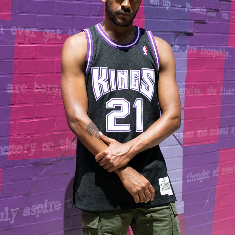 Mitchell Ness 'NBA Sacramento Kings 2000 Vlade Divac' Swingman Jersey Vest Top-2