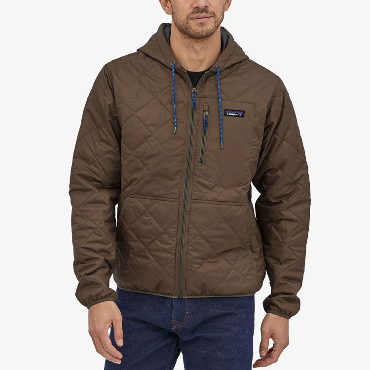 Patagonia Diamond Quilted Bomber Hoody Jacket Men's Dark