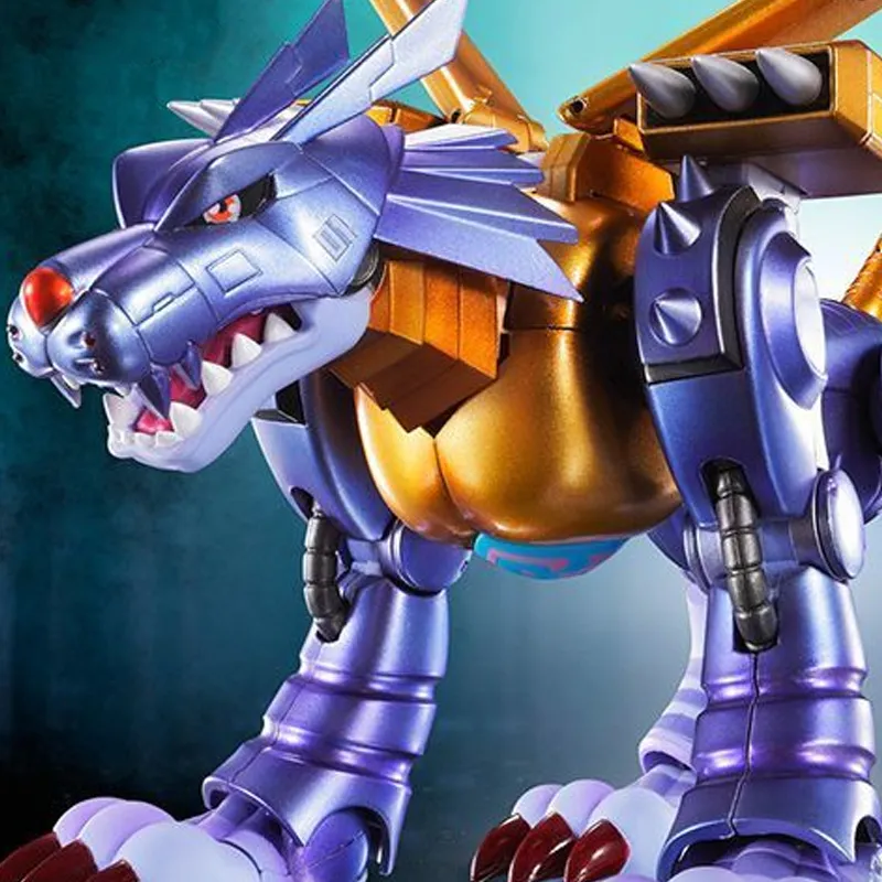 BANDAI Metal Garurumon SHF Digimon Metal Garurumon Assembled Models Primary Color Version-1
