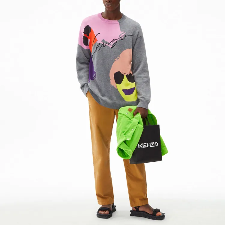 KENZO Sweaters Men Gray-2