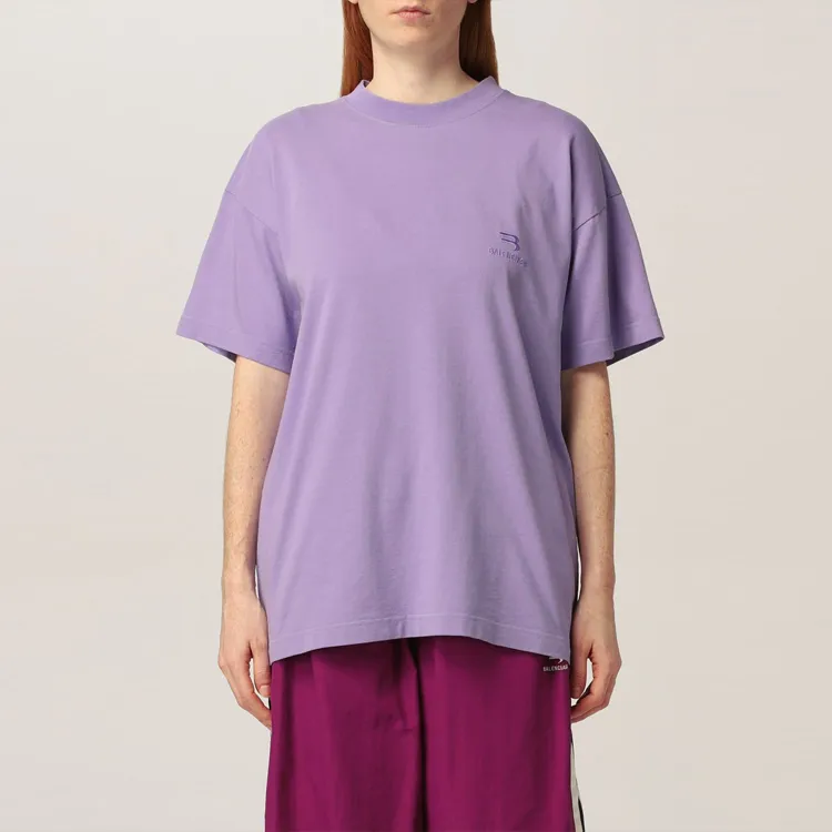Balenciaga Medium Fit T Shirt 'Light Purple'-3