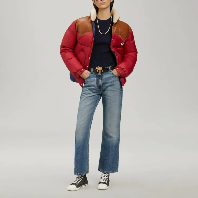 PALM ANGELS Star Flare Jeans Blue-1
