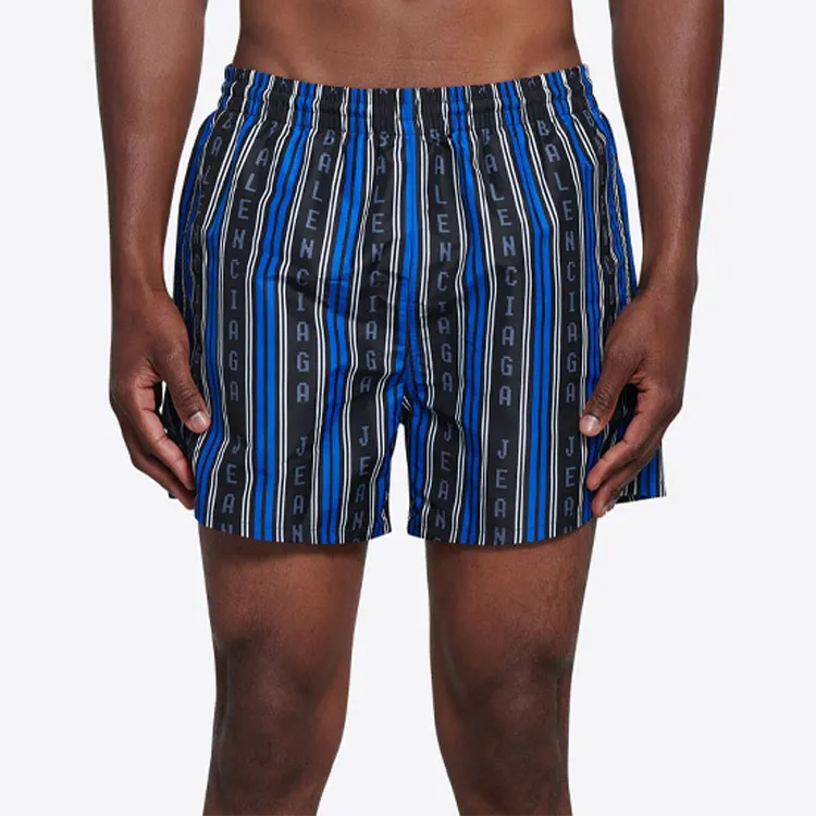Balenciaga Logo Striped Swim Short-1