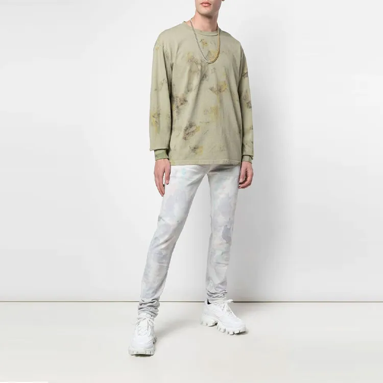 John Elliott Tapered Pants Jeans Men's Gray White-1