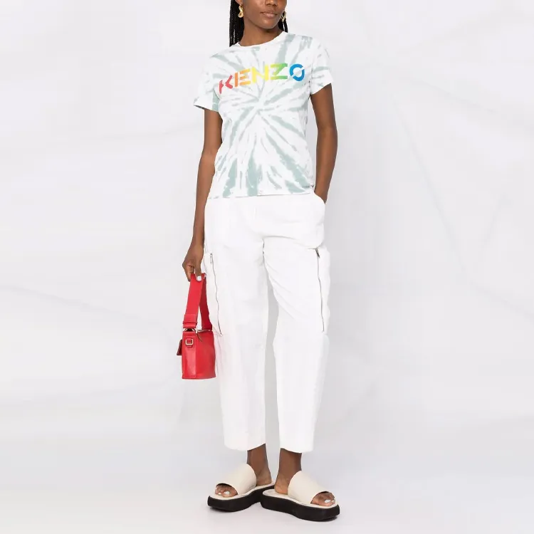 KENZO Logo print Tie dye T shirt-1