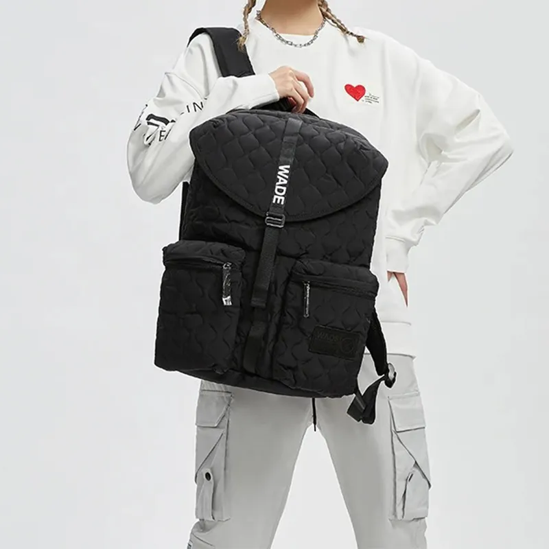 LiNing Fabric Laptop Backpack Unisex Pure Black-3