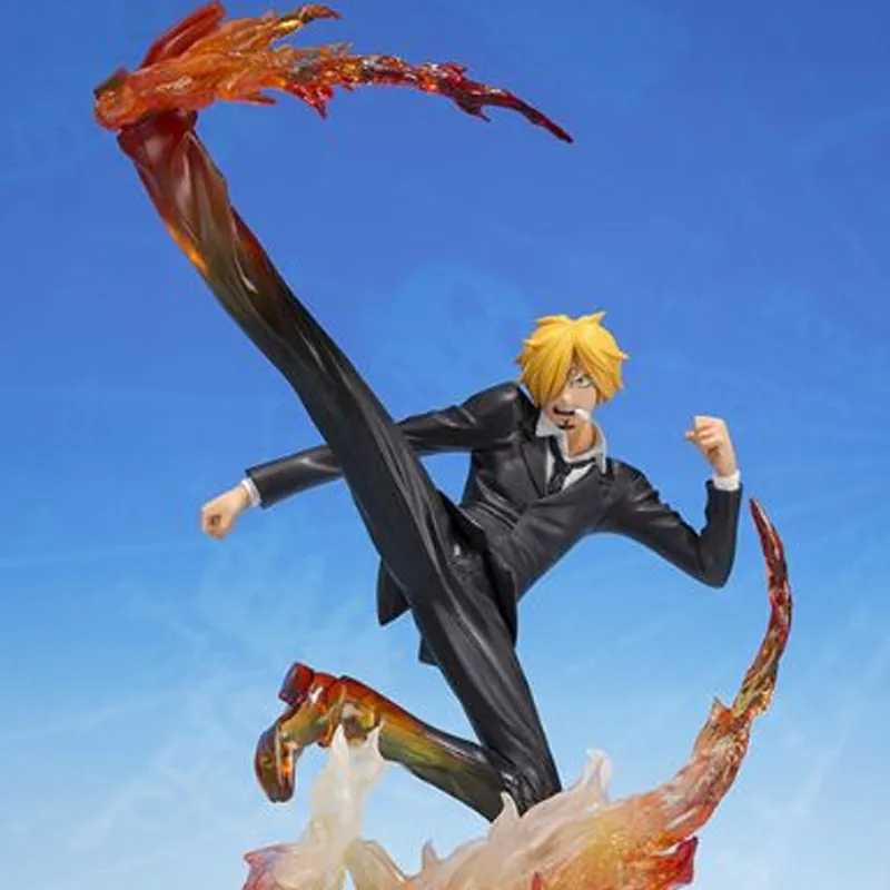 BANDAI Sanji Bandai Figurarts Zero One Piece Level 1 Chopped Meat With Demon Wind Feet Scale Figures 16cm-1