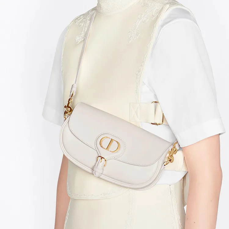 DIOR Bobby Fabric Crescent Bag, Shoulder Bag, Crossbody Bag Regular Women's Blue-7