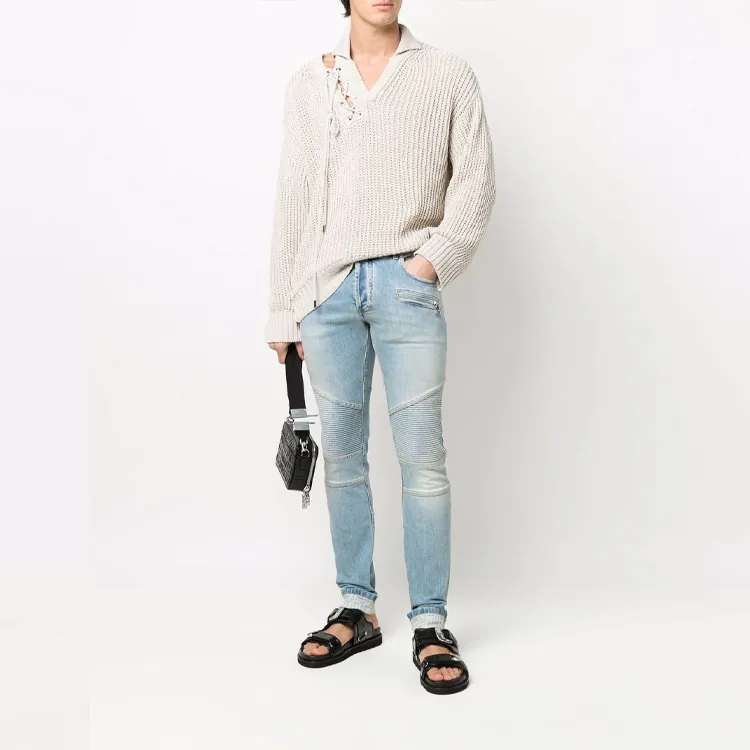 BALMAIN SS22 Jeans Men's Light Blue-1