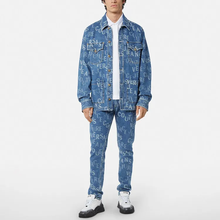 VERSACE JEANS COUTURE SS22 Denim Jacket Men's Blue-2