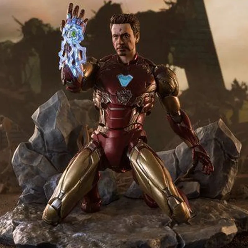 BANDAI Iron Man Bandai SHF The Avengers 4  Endgame Mark 85 'I Am Iron Man' Edition Action Figures 16cm-1