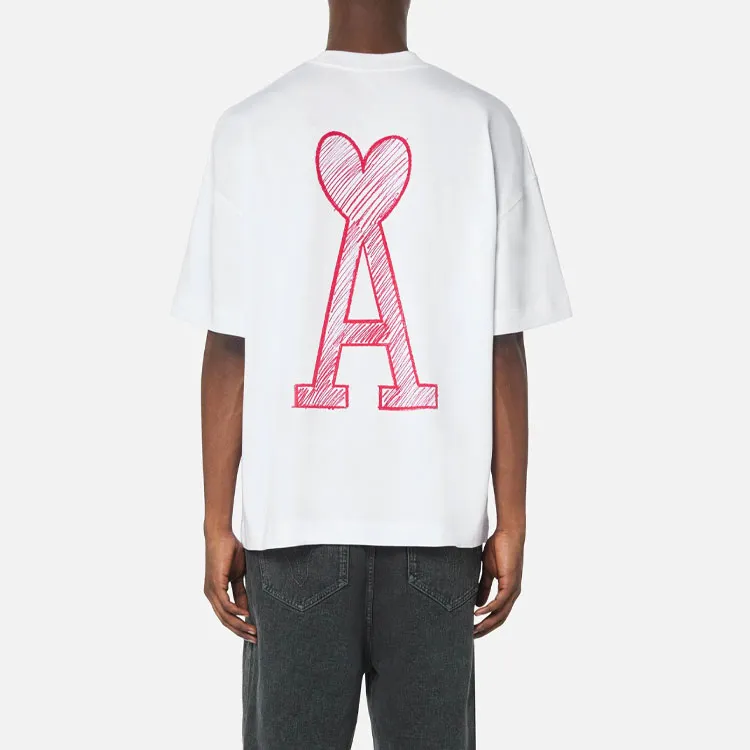 AMIPARIS X KEVIN LYONS Co branded Series T Shirts Unisex White-3