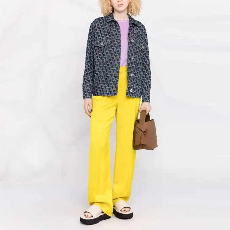 Lanvin SS22 Denim Jacket Women's Gray Blue-1
