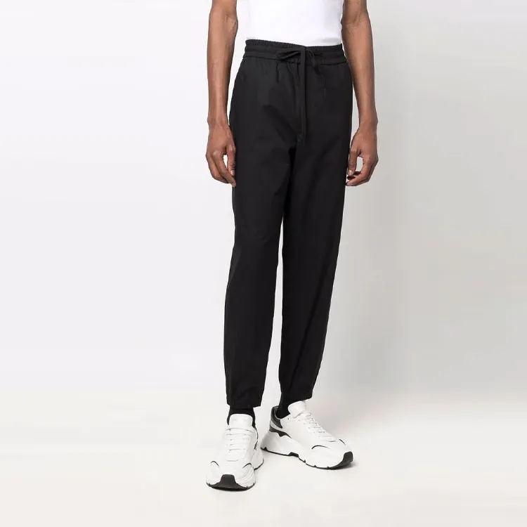 VERSACE JEANS COUTURE Logo Strap Drawstring Tapered Leg Trousers-1