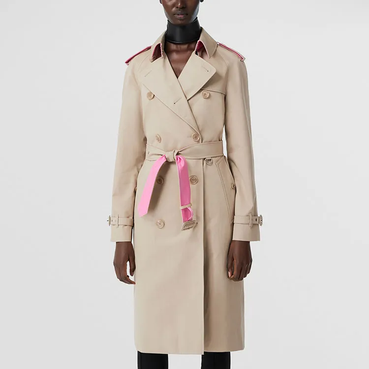 Burberry Trench Coats Women's Soft Yellow Umber-2