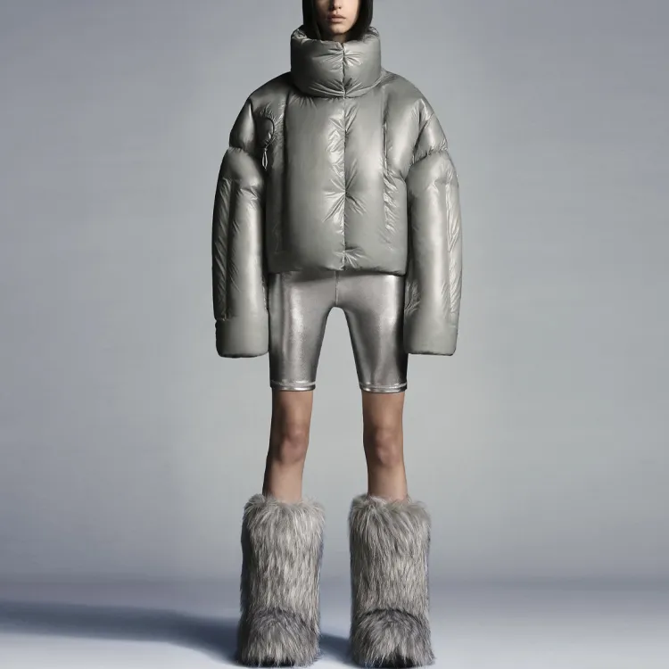 MONCLER GENIUS X Dingyun Zhang Aloby Short Down Jacket Grey-1