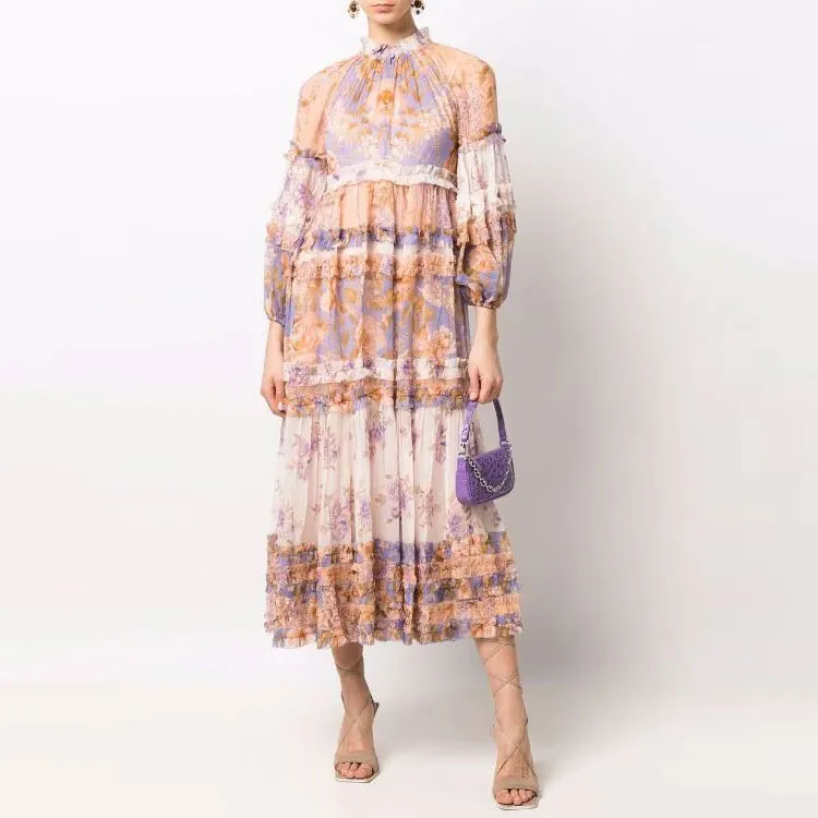 Zimmermann Long-Sleeved Dresses Women's Brown-1