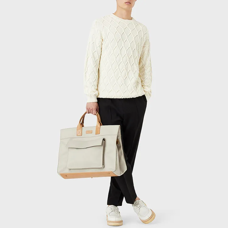 EMPORIO ARMANI SS22 Knitwear Men's Beige Yellow-1