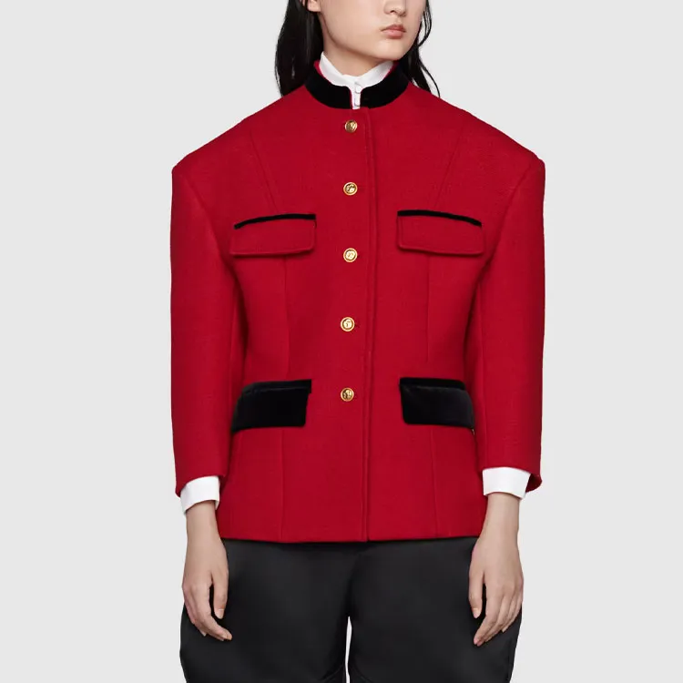 GUCCI Jackets Women's Red-1