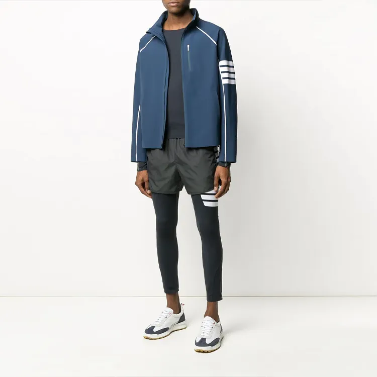 THOM BROWNE Interlock 4 Bar Stripe Crewneck T Shirt-3