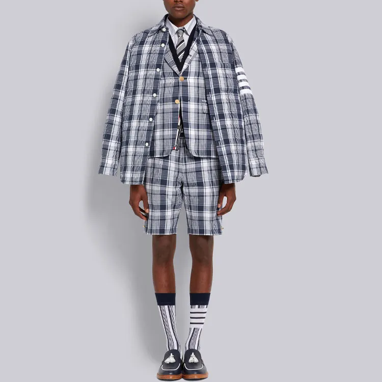 THOM BROWNE Sky Icons 4 Bar Cardigan-3