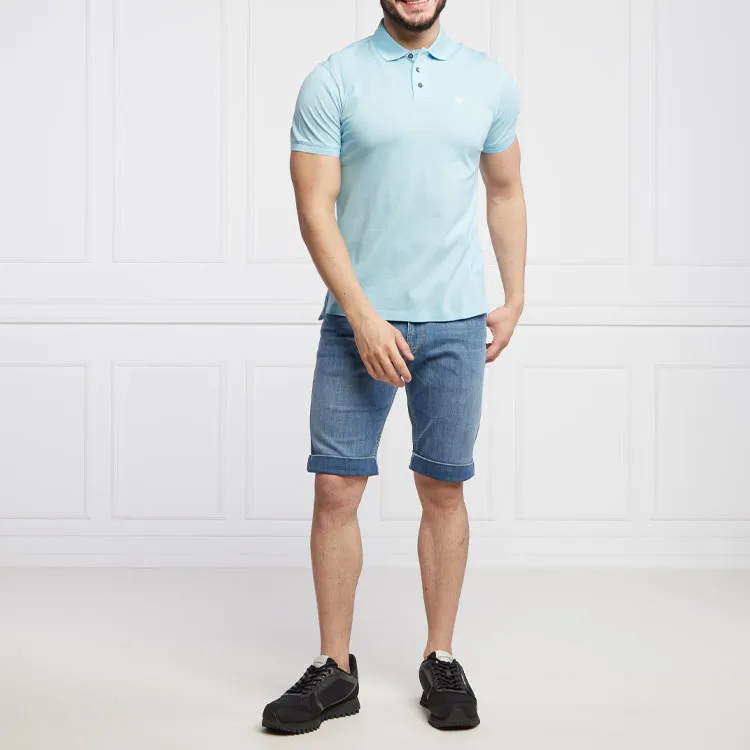 EMPORIO ARMANI SS22 Polo Shirt Men's Sky Blue-3