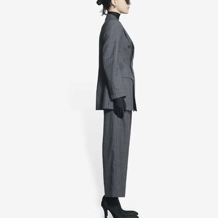 Balenciaga Women'ss Hourglass Blazer Grey-3