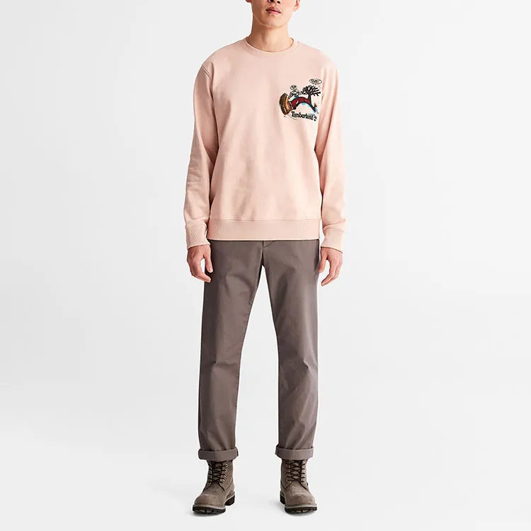 Timberland Sweatshirts Unisex Light Pink-4