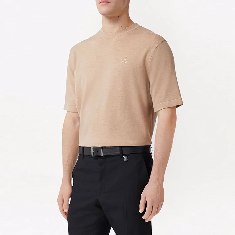 Burberry Monogram Motif Wool Silk T Shirt-3