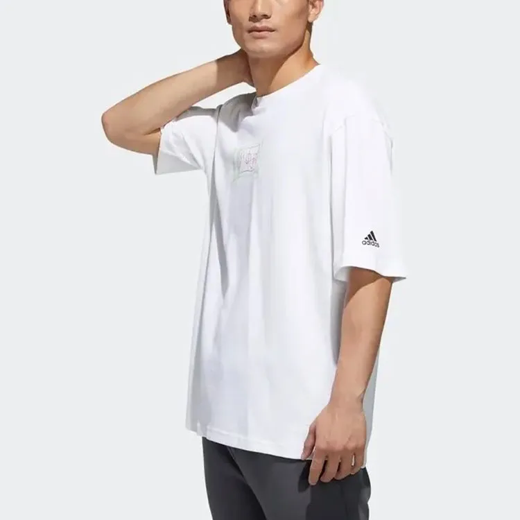 Adidas T Shirts Men White-3