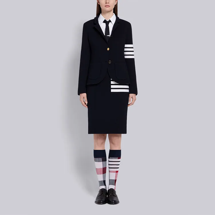 THOM BROWNE 4 Bar Fitted Skirt-2