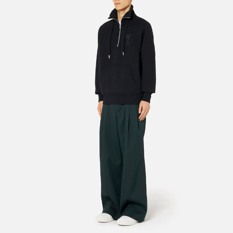 AMIPARIS Ami De Coeur Half-Zip Boxy Fit Sweatshirt L - POIZON