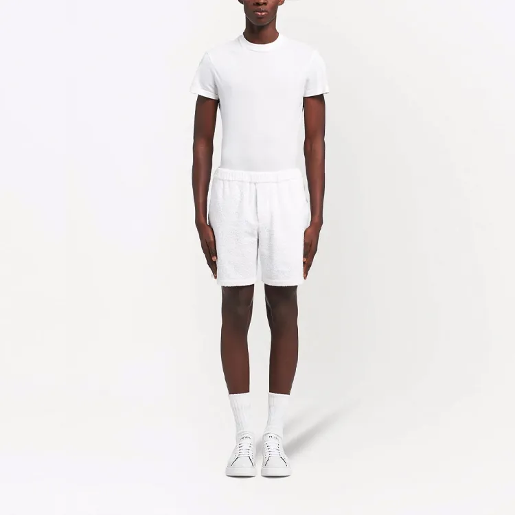PRADA Triangle-logo Terrycloth Shorts-1