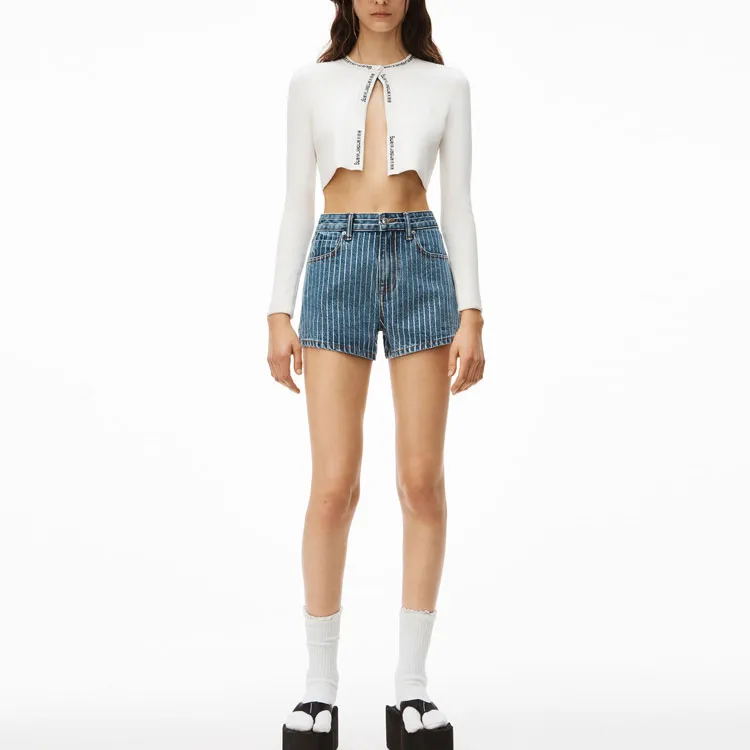Alexander Wang Denim Shorts Women's Dark Blue-1
