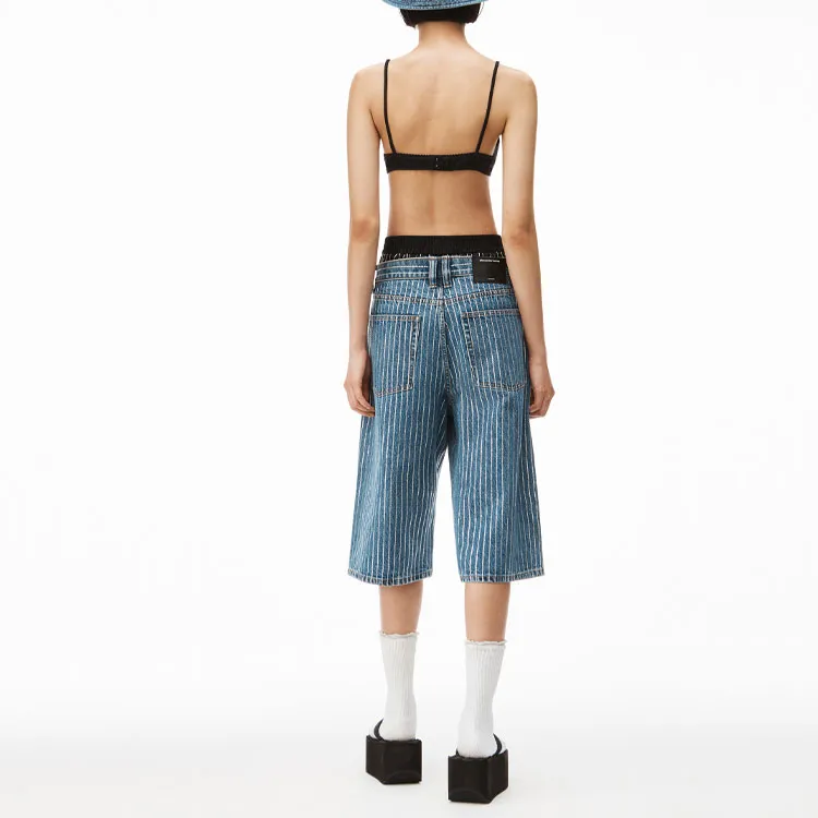 Alexander Wang Below knee Denim Shorts-3