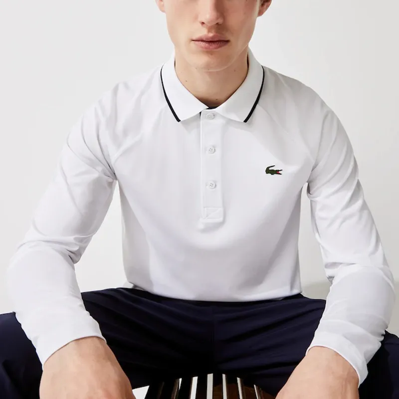 LACOSTE Polo Shirts Men White-3