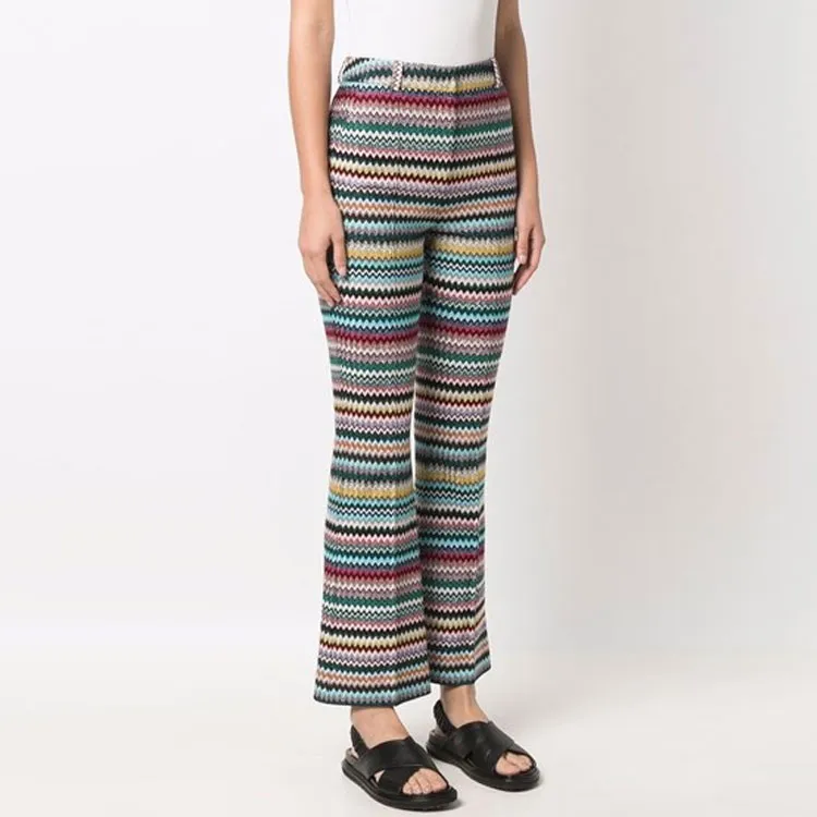 MISSONI Flared Pants Moderate Pants All Spring And Fall Women's Multicolor-3