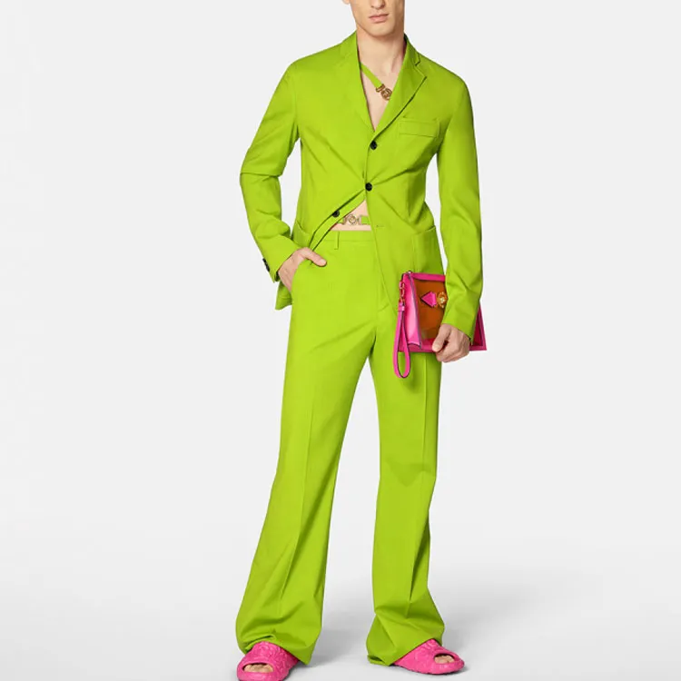 VERSACE Business Suits Men Neon Green-1