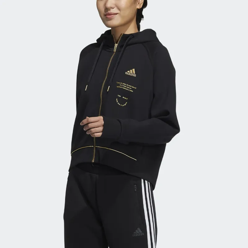 Adidas Cropped Coats Women's Black-1
